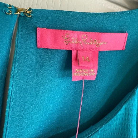 Lilly Pulitzer Blakelynn Elbow Puff Sleeve Top size 14 - Picture 3 of 7